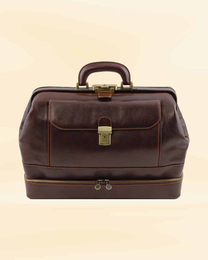 Handcrafted Giotto leather doctor bag made in the USA