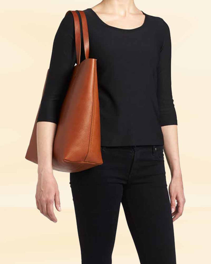 Stylish leather handbag for women, perfect for everyday wear