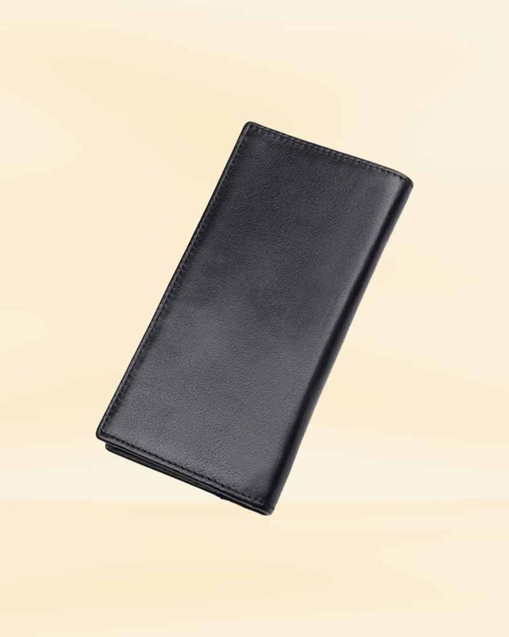Stylish and durable leather long wallet