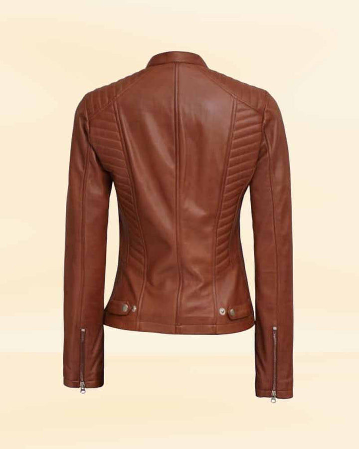 Get the perfect combination of fashion and function with the Café Racer Women's Fitted Leather Jacket, now available in the USA.