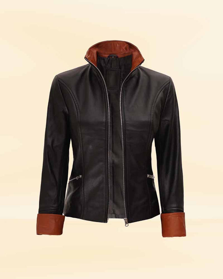 Classic black leather jacket for timeless style
