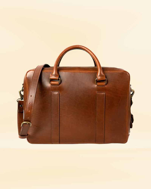 Elegant leather briefcase perfect for business trips