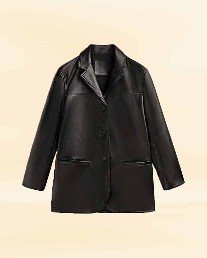 Stylish Nappa leather blazer for the fashion-conscious man