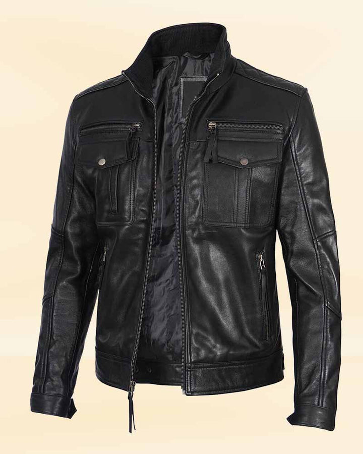 Stylish Men's Racer leather jacket for the adventurous man