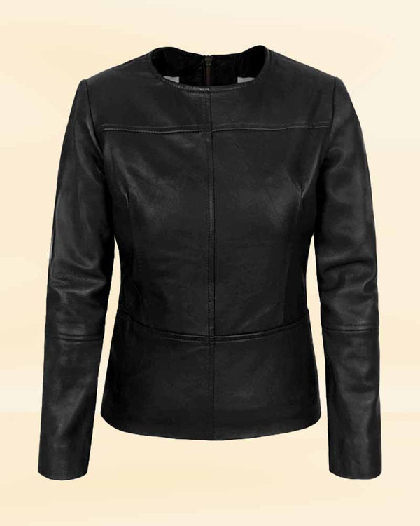 Sleek and stylish leather top perfect for any occasion