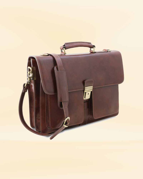 Carry your essentials in style with a Ragusa leather briefcase