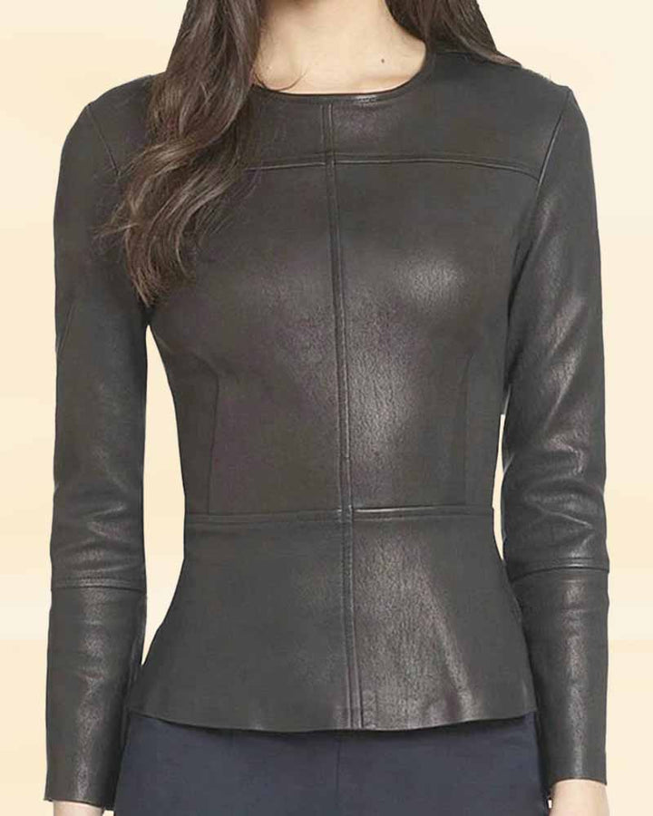 Elevate any outfit with our leather top