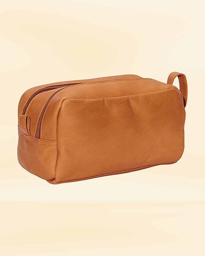 Versatile Leather Duffle Bag and Shaving Kit Combo suitable for both work and travel