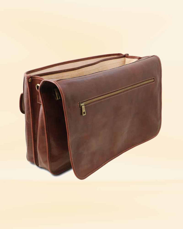 Palermo leather messenger bag with comfortable padded shoulder strap
