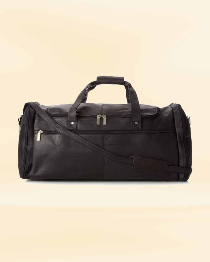 Classic Leather Duffle Bag and Shaving Kit Combo for the fashion-conscious individual