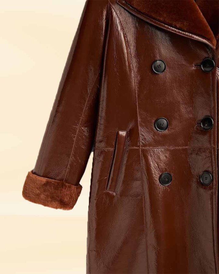 Stay warm in style with our leather coat