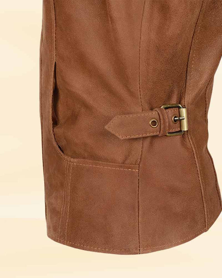 Upgrade your wardrobe with this sleek and edgy Jennifer Lopez leather jacket in USA style