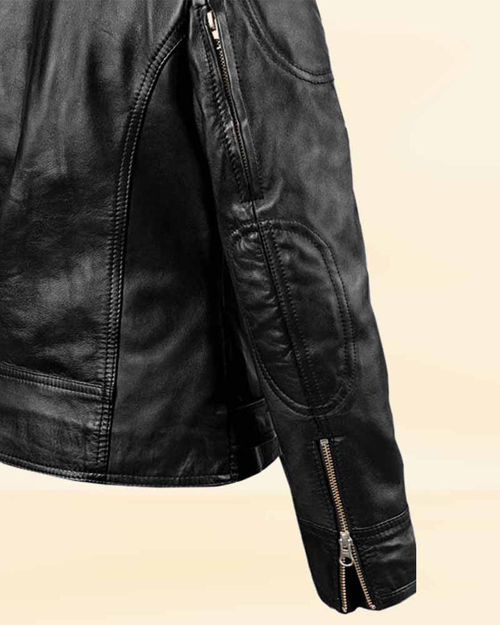 Experience the luxury of genuine leather with Sarah Connor's iconic jacket in USA market