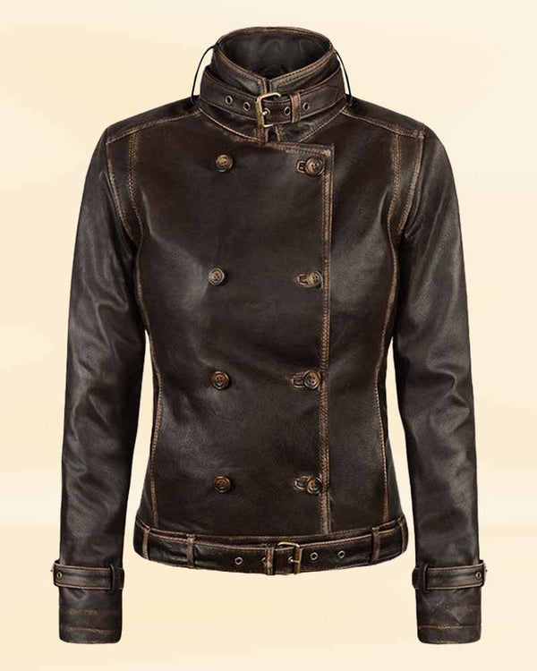 Vintage leather jacket for women