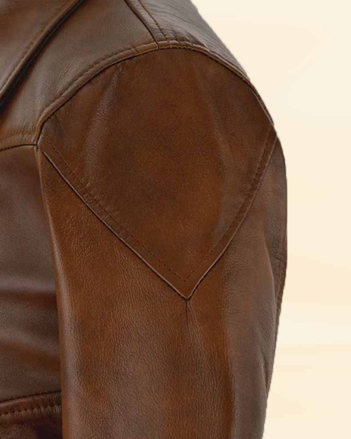 Leather jacket with a smooth and supple texture USA style