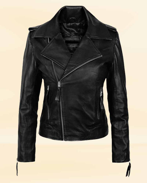 Biker leather jacket for women in USA