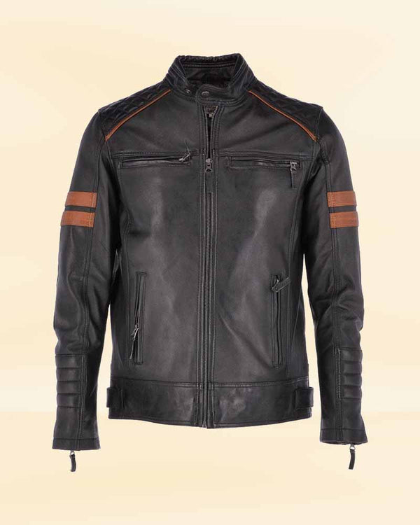 Stylish unisex leather biker jacket for the adventurous rider