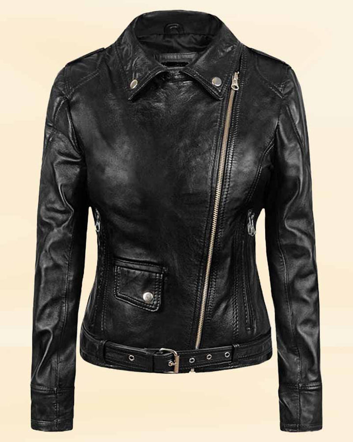 Get the ultimate sci-fi look with Sarah Connor's Terminator Genisys leather jacket in German market