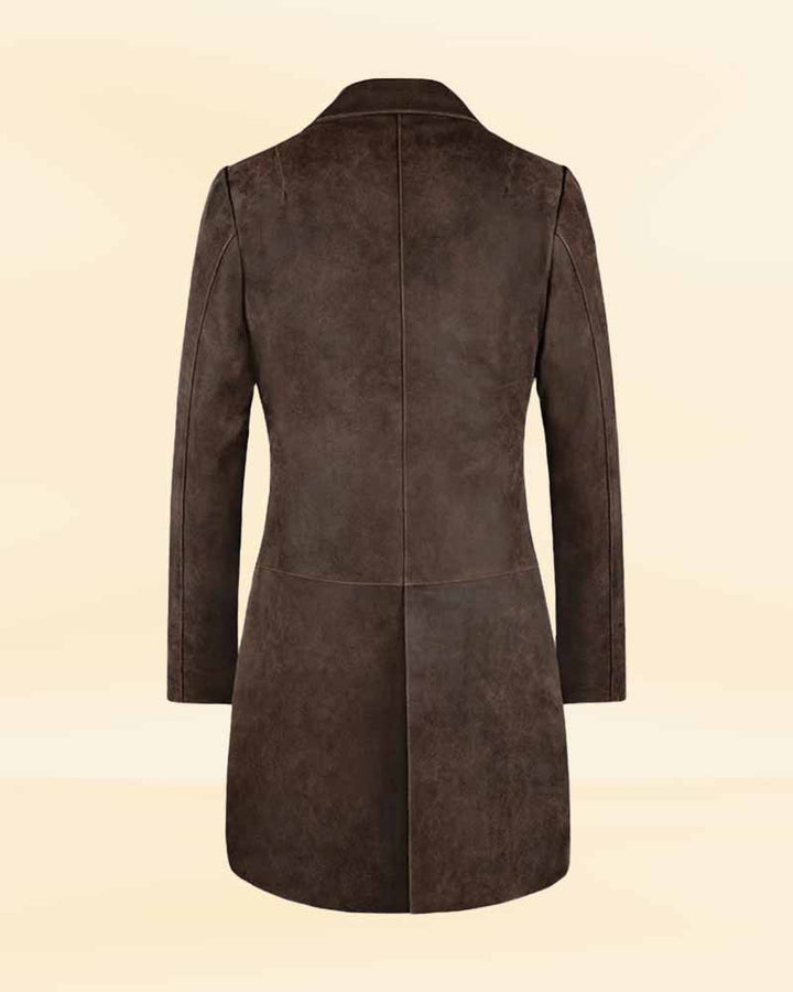 Embrace vintage chic with our beautifully crafted brown trench coat