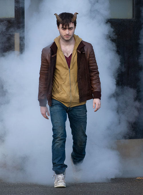 Step up your fashion game with this celebrity-inspired leather jacket worn by Daniel Radcliffe in American style