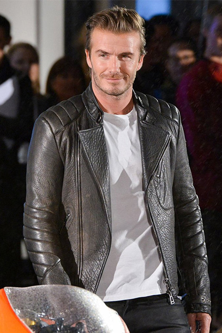 Experience ultimate comfort and fashion with this chic and edgy David Beckham New Zealand leather jacket in United state market
