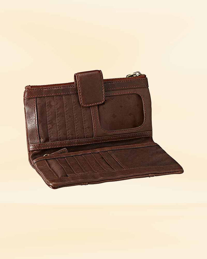 Elegant women's Cora leather wallet clutch in usa