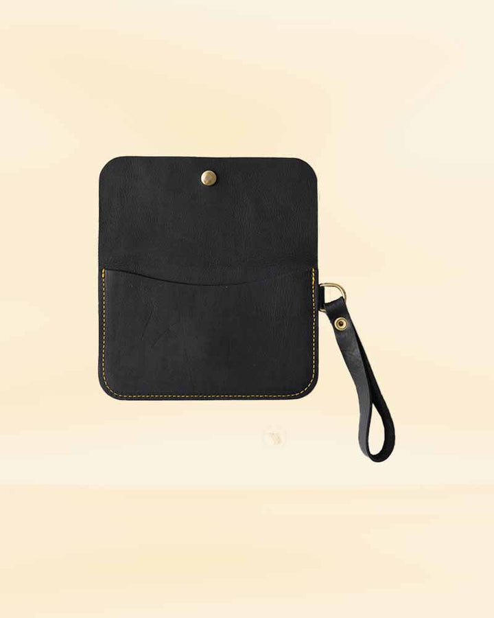 Compact and stylish black wristlet purse in USA