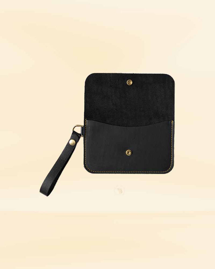 Versatile black wristlet clutch for any outfit in USA