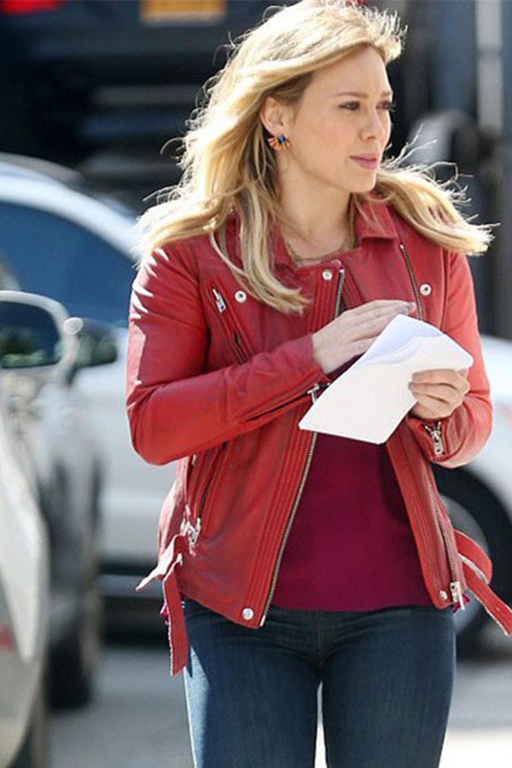 Leather Jacket Hilary Duff