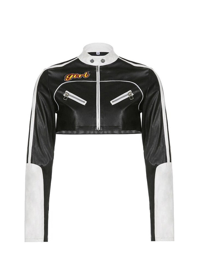 Fashion-forward street-style biker jacket in United state market