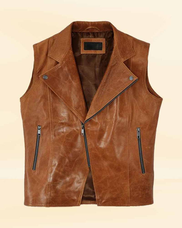 Fashionable brown vest for men