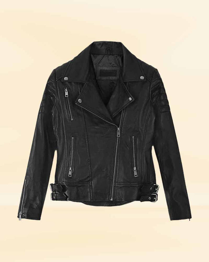 Experience the luxury of genuine leather with Ronda Rousey's iconic jacket in American style