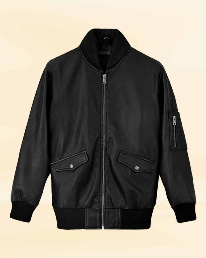 Eminem's iconic bomber style leather jacket in USA market