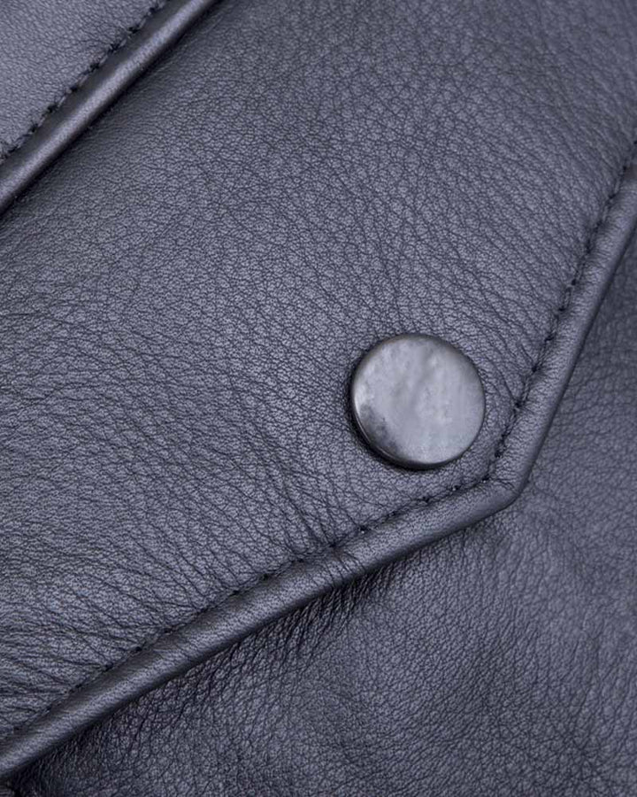 Luxe leather shirt with a smooth and supple texture USA style