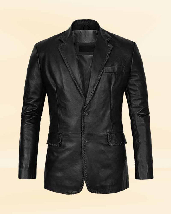 Medieval style leather blazer made in the USA