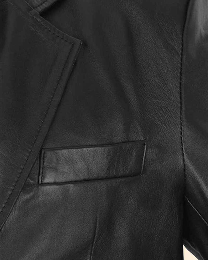 Dave Bautista Vintage Style Leather Blazer Jacket in German style