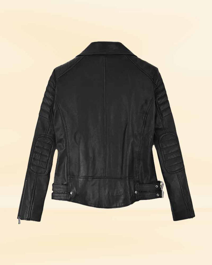 Get the ultimate fighter look with Ronda Rousey's leather jacket in USA market