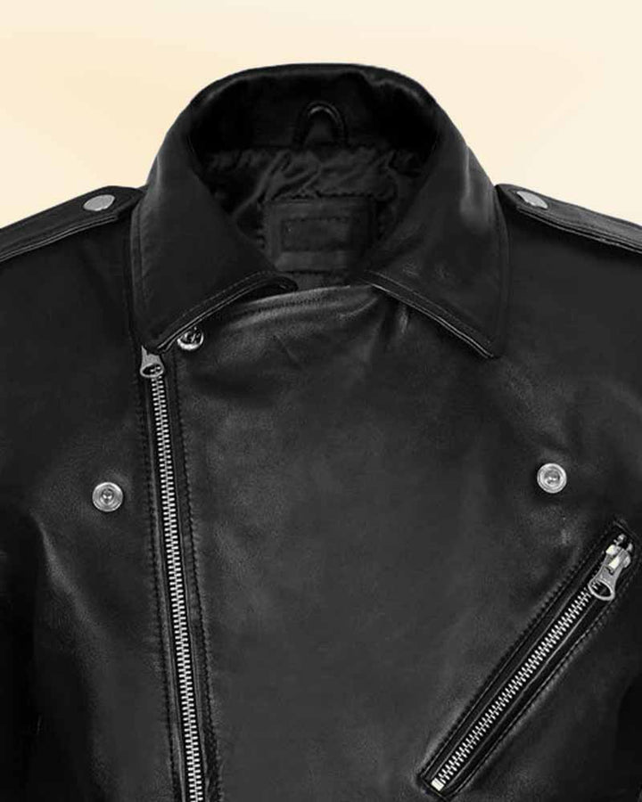 Elvis Presley's black biker stylish leather jacket: the perfect combination of edgy and classic in UK style