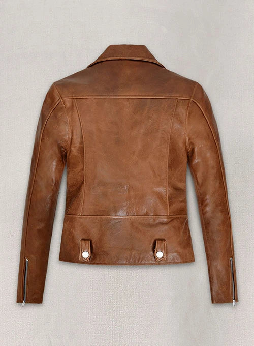 Stay on-trend with this classic Brown Leather Jacket, inspired by Kylie Jenner's iconic style in United state market