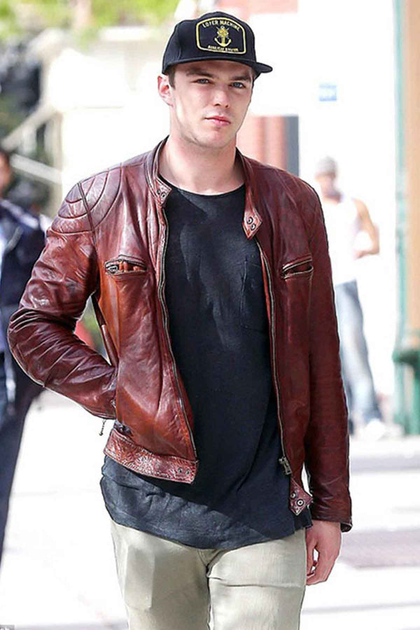 Channel your inner warrior with Mad Max leather jacket worn by Nicholas Hoults in USA market
