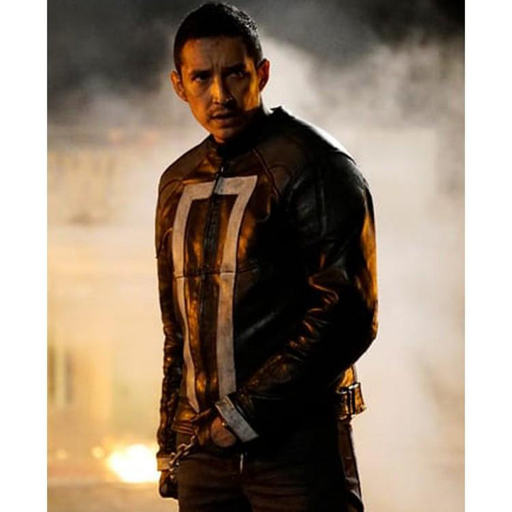 Gabriel Luna brings the heat in his Agents of Shield Robbie Reyes leather jacket on German market