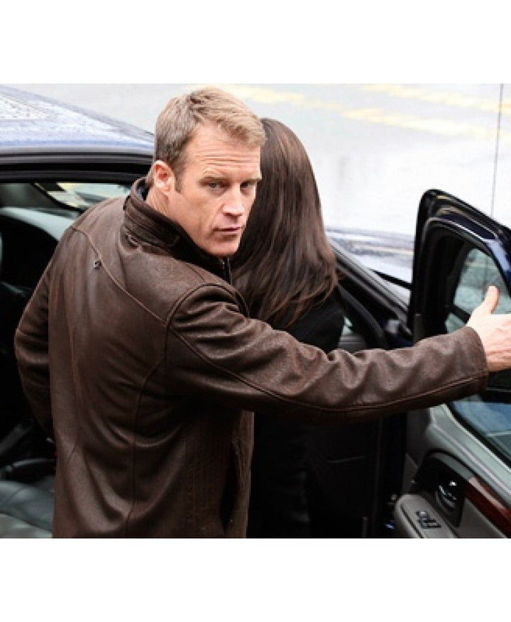 Get the Mark Valley look with this sleek Dark Brown Stylish Leather Jacket in American style